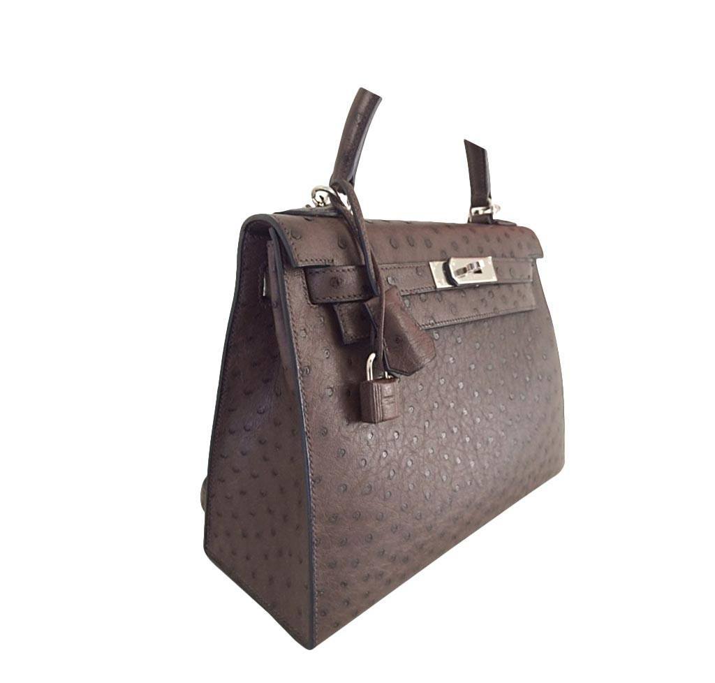 Hermès Kelly 28 Sellier Marron Palladium Hardware