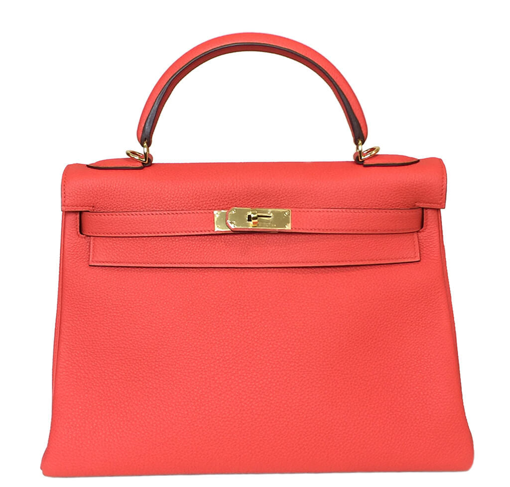 Hermès 32cm Kelly Capucine Bag GHW