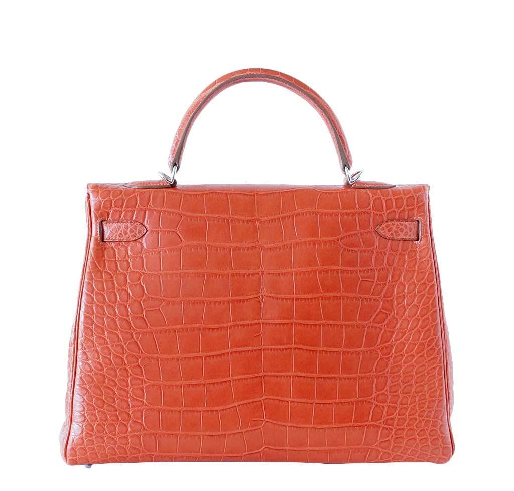 Hermès Kelly 35 Supple Alligator Sanguine Bag
