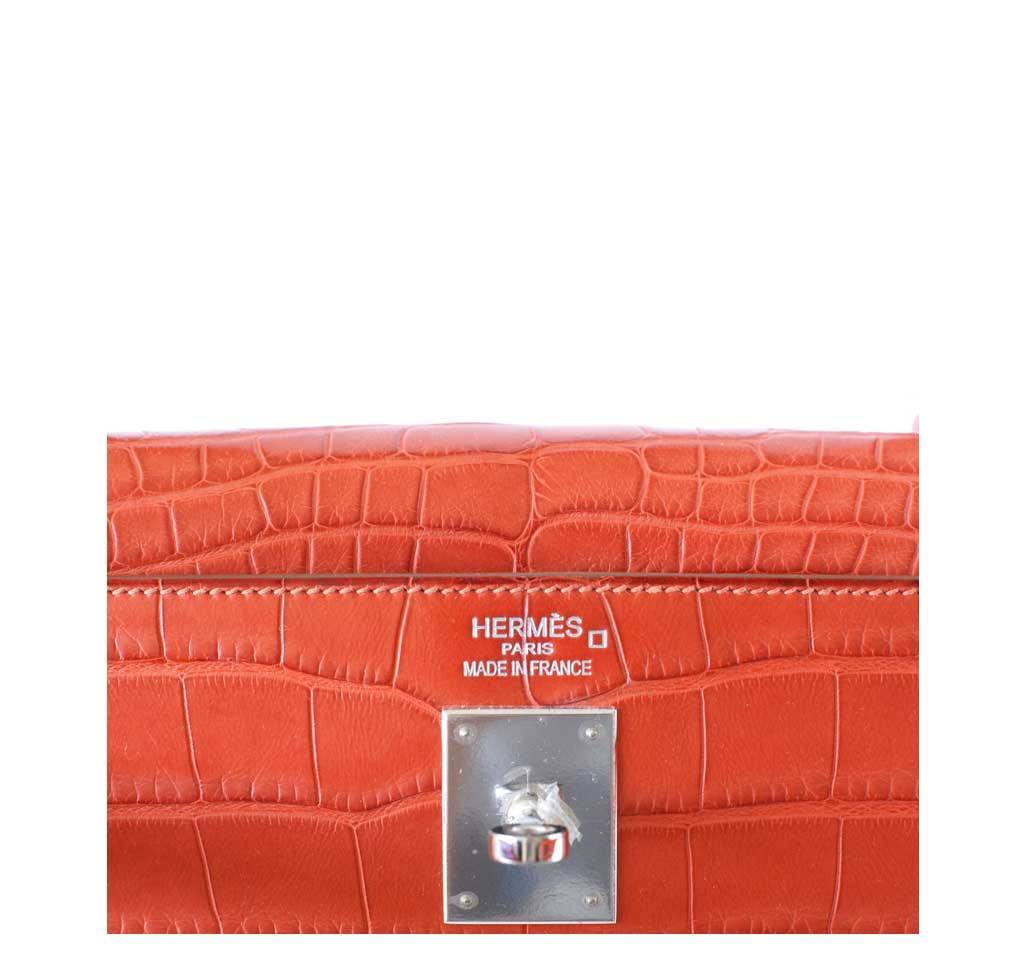 Hermès Kelly 35 Supple Alligator Sanguine Bag