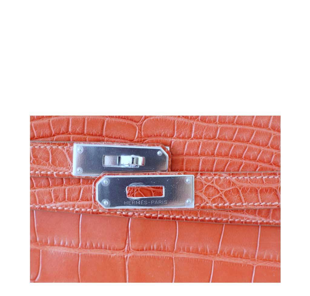 Hermès Kelly 35 Supple Alligator Sanguine Bag