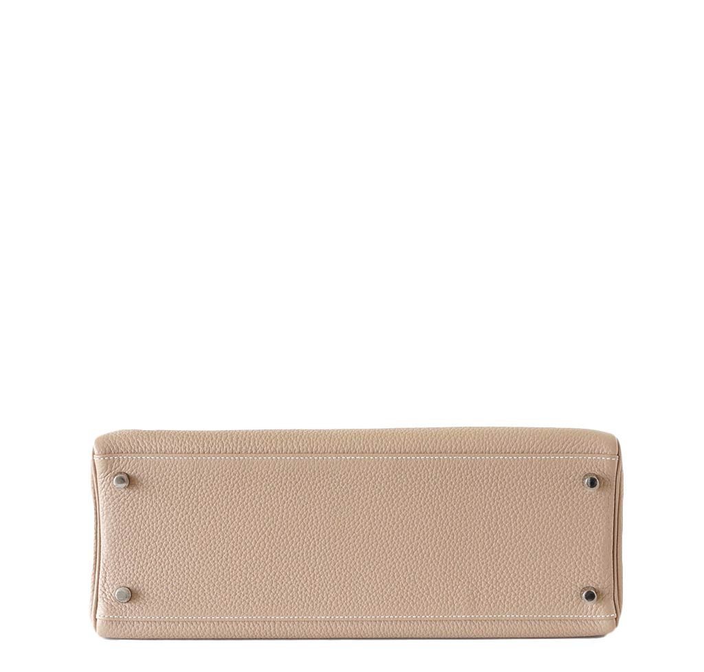 Hermès Kelly 35 Argile Supple Bag PHW