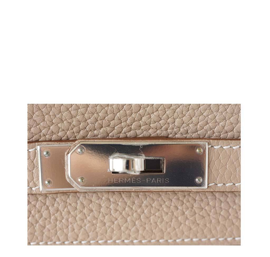 Hermès Kelly 35 Argile Supple Bag PHW