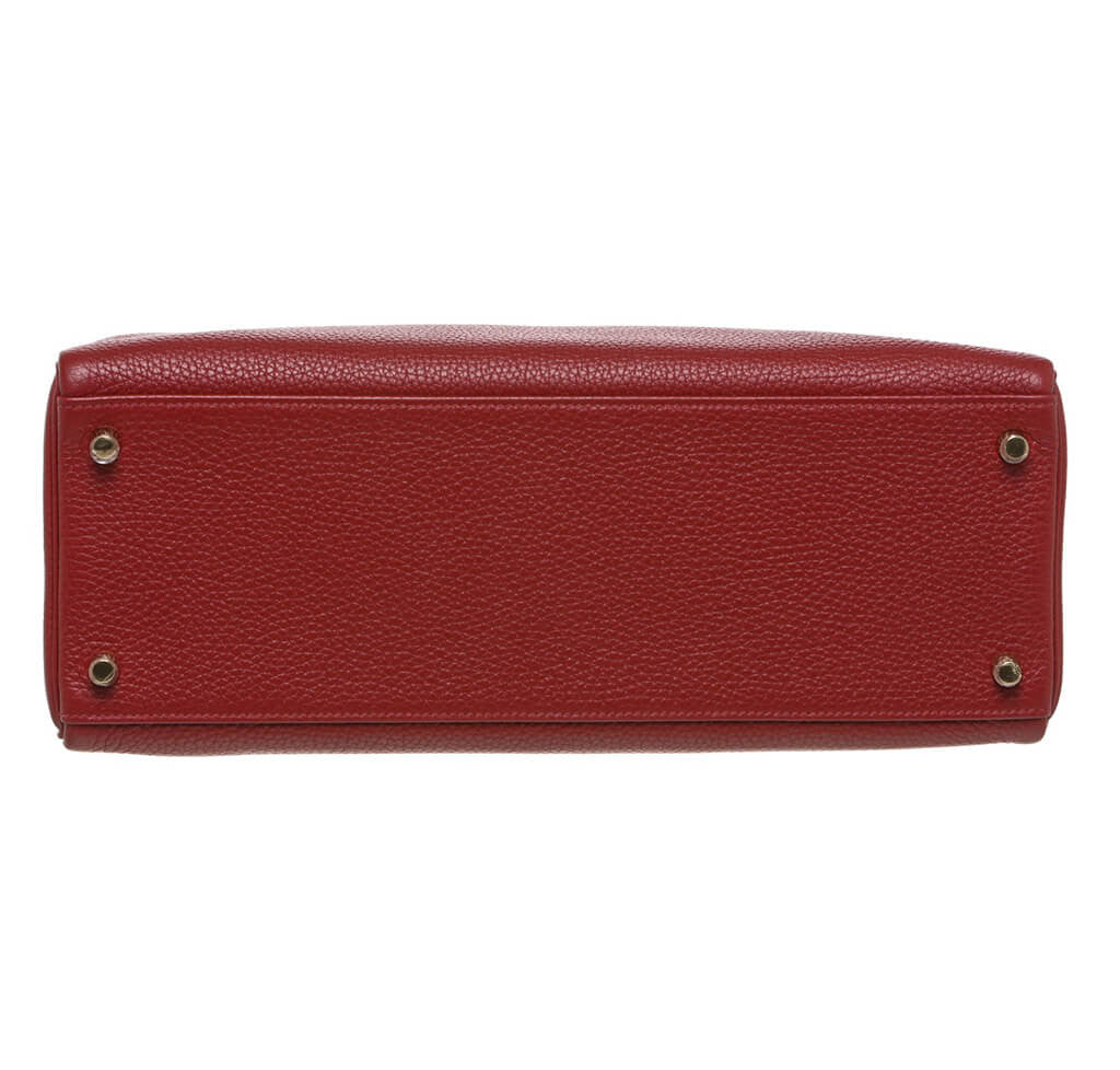 Hermès Rouge H Bag Kelly 35  GHW