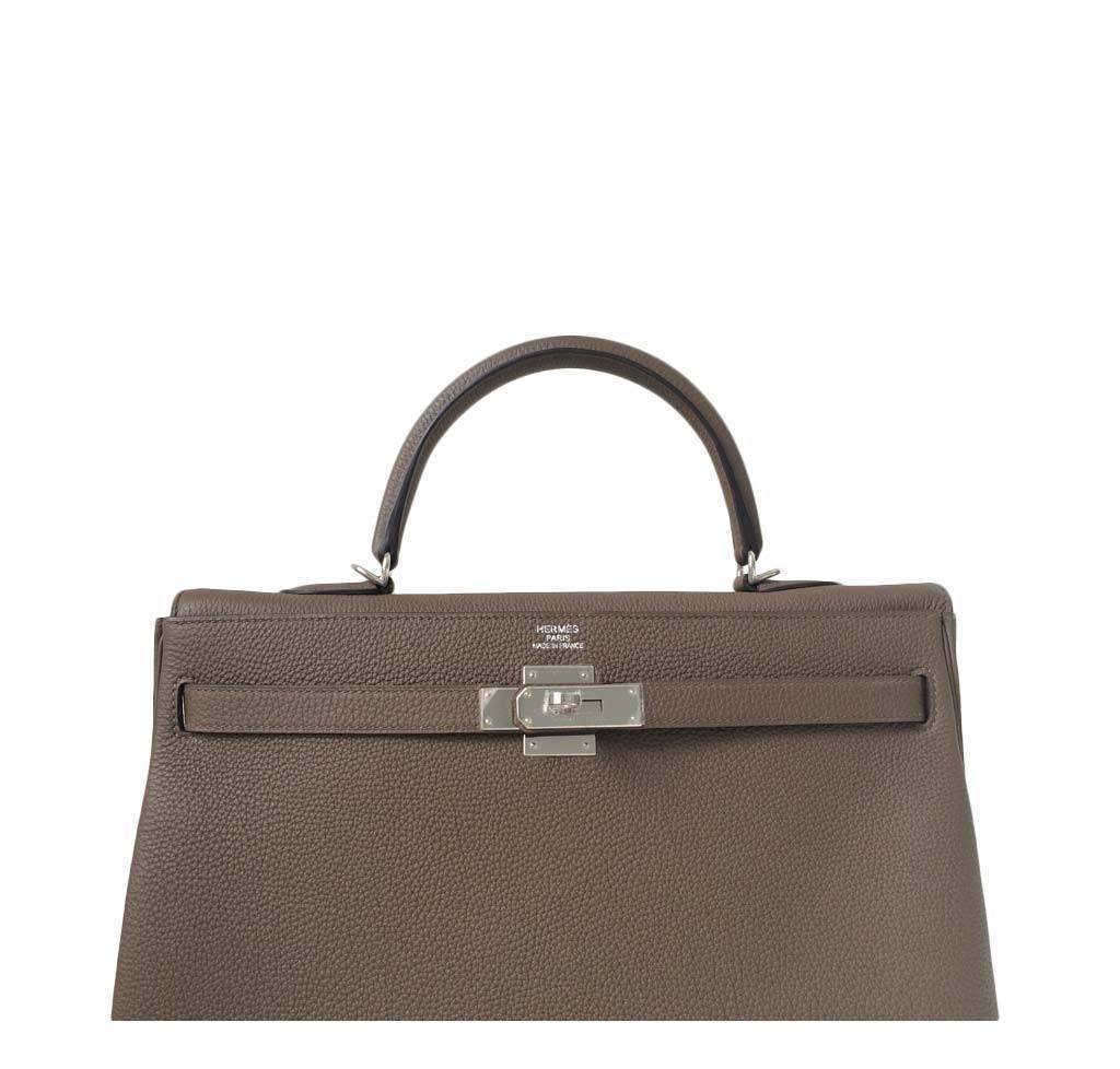 Hermès Kelly 35 Taupe Bag PHW