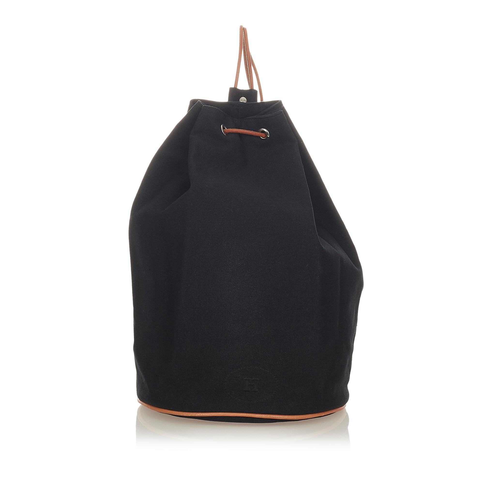 Hermes Polochon Mimile Canvas Backpack (SHG-25321)