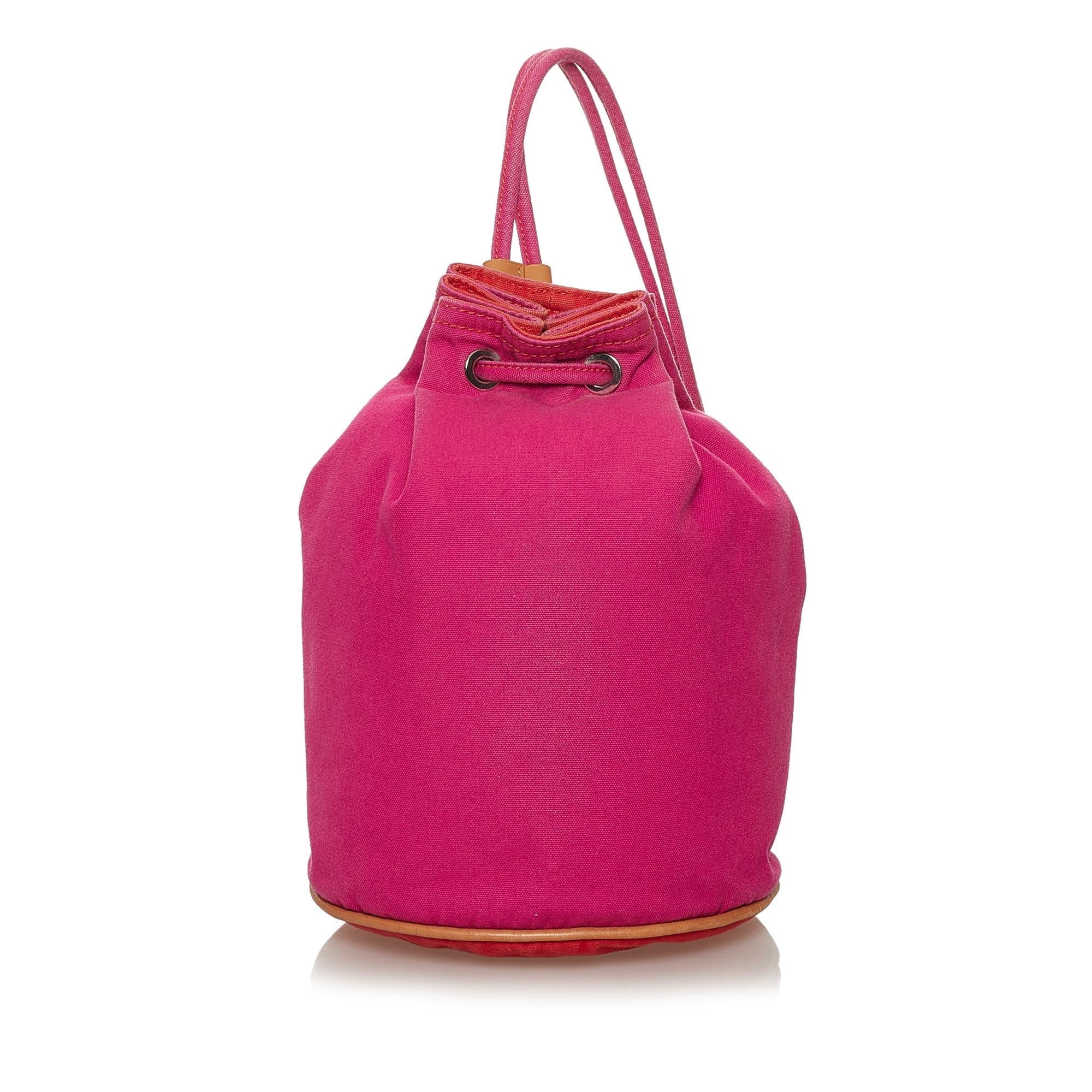 Hermes Polochon Mimile Canvas Backpack (SHG-28450)