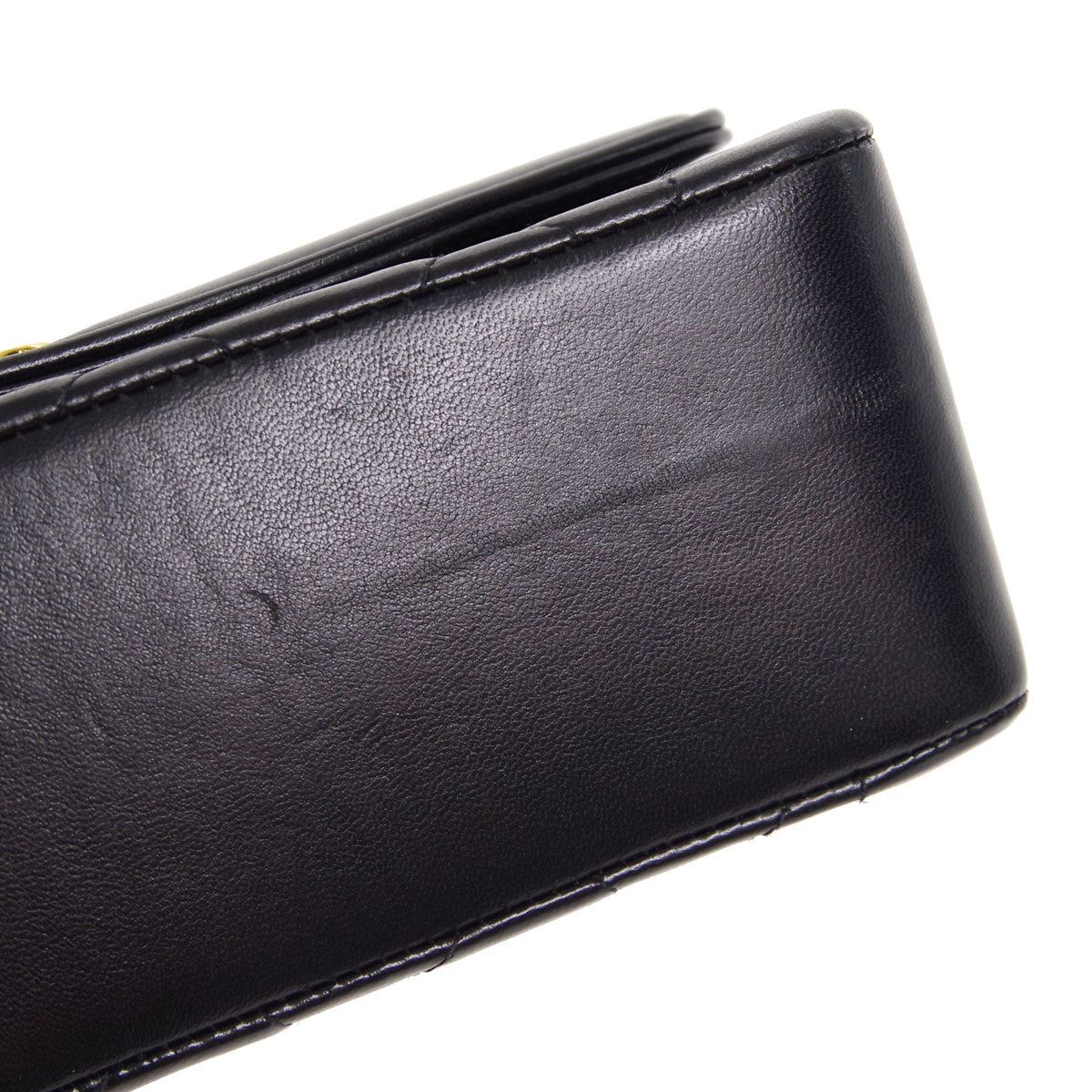 Chanel 1996-1997 Small Diana Chain Shoulder Bag Black Lambskin