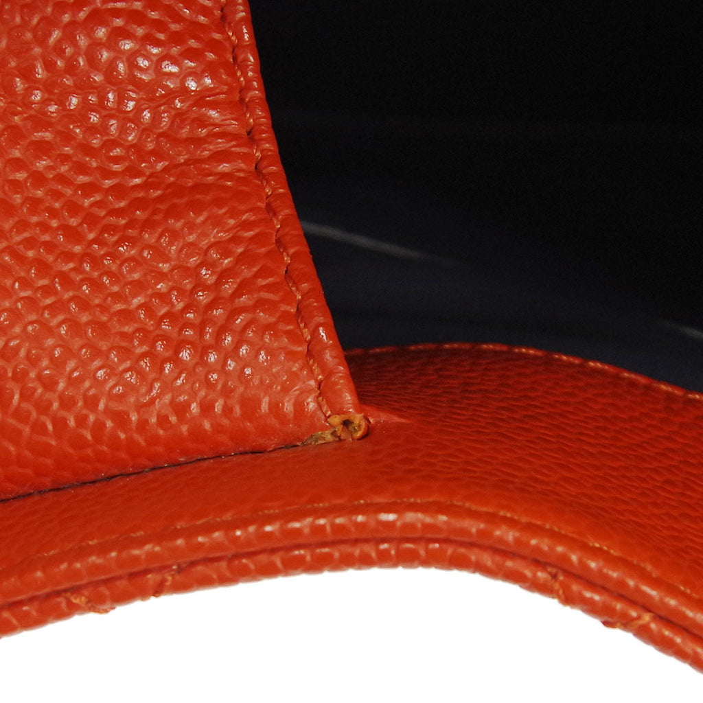 Chanel 2012 Orange Caviar Petite Shopping Tote XL PST Tote Handbag