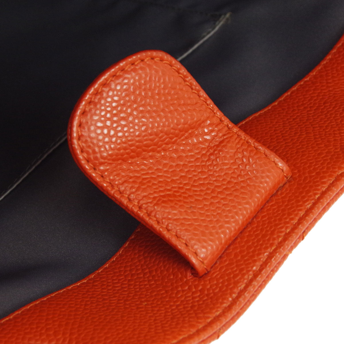 Chanel 2012 Orange Caviar Petite Shopping Tote XL PST Tote Handbag