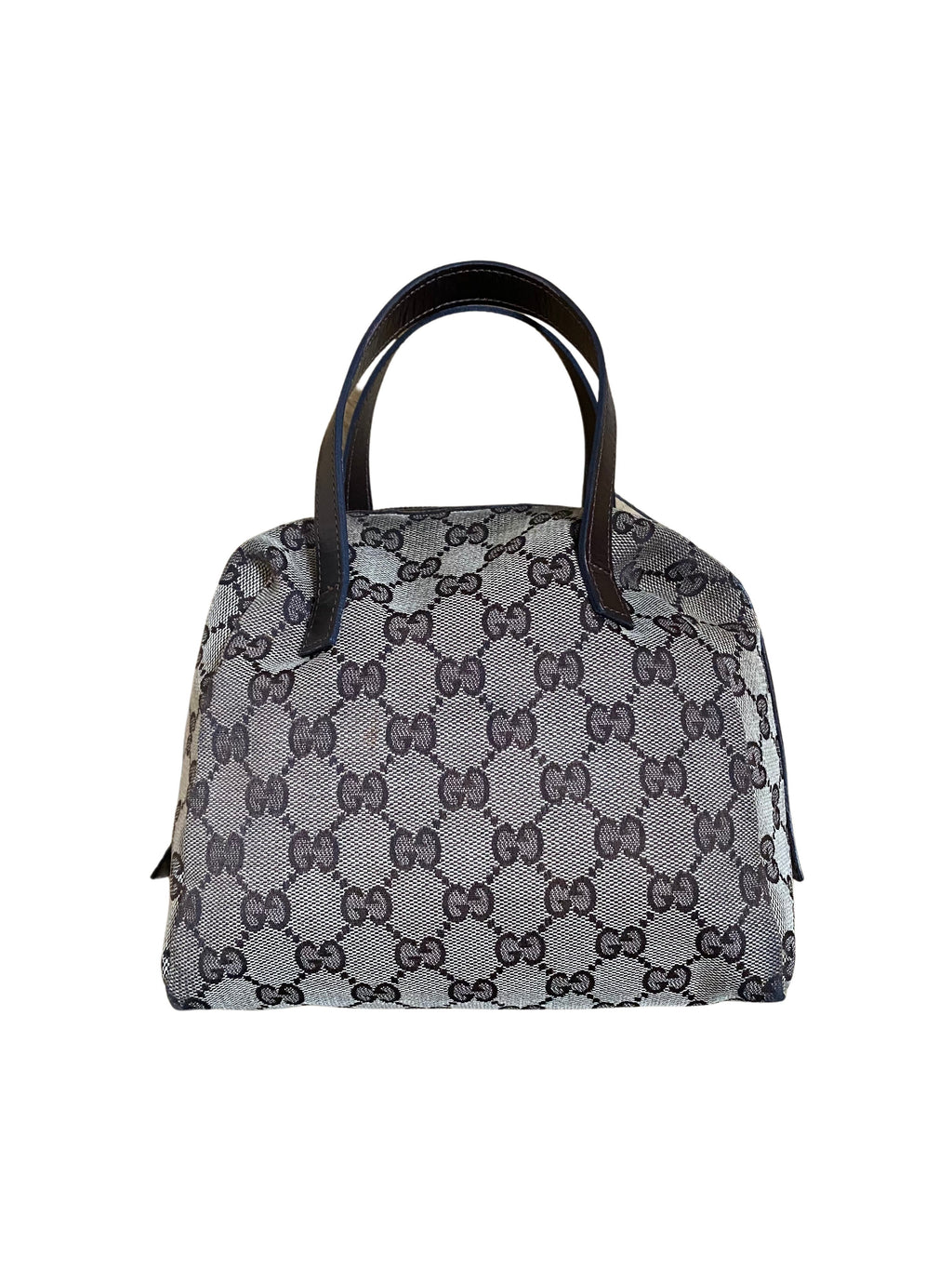 Gucci Beige & Dark Brown Jacquard & Leather Bag