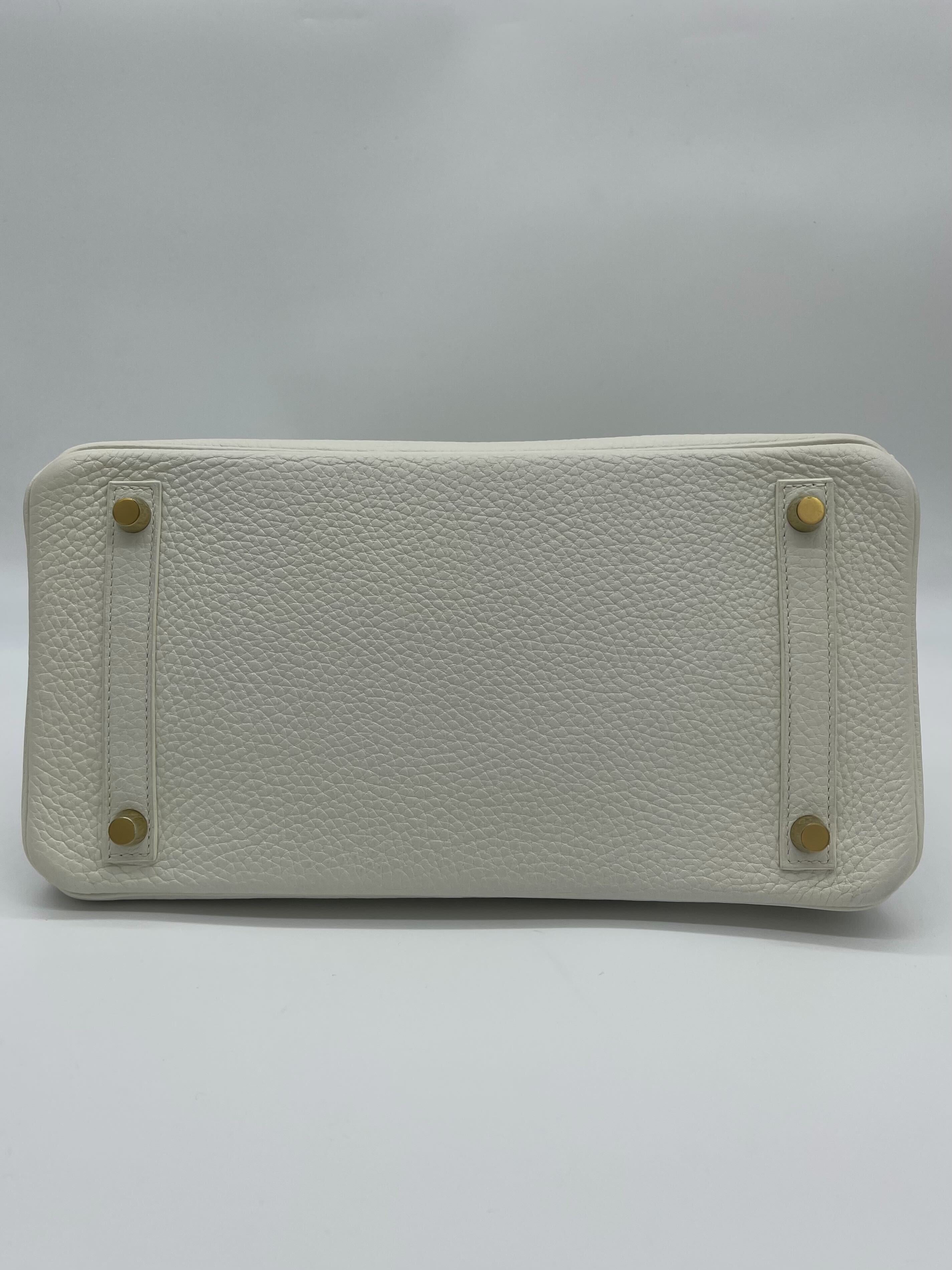 Hermes Birkin 30 White Togo Gold Hardware