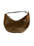 Gucci GG Dark Brown Jacquard & Patent Leather Handbag