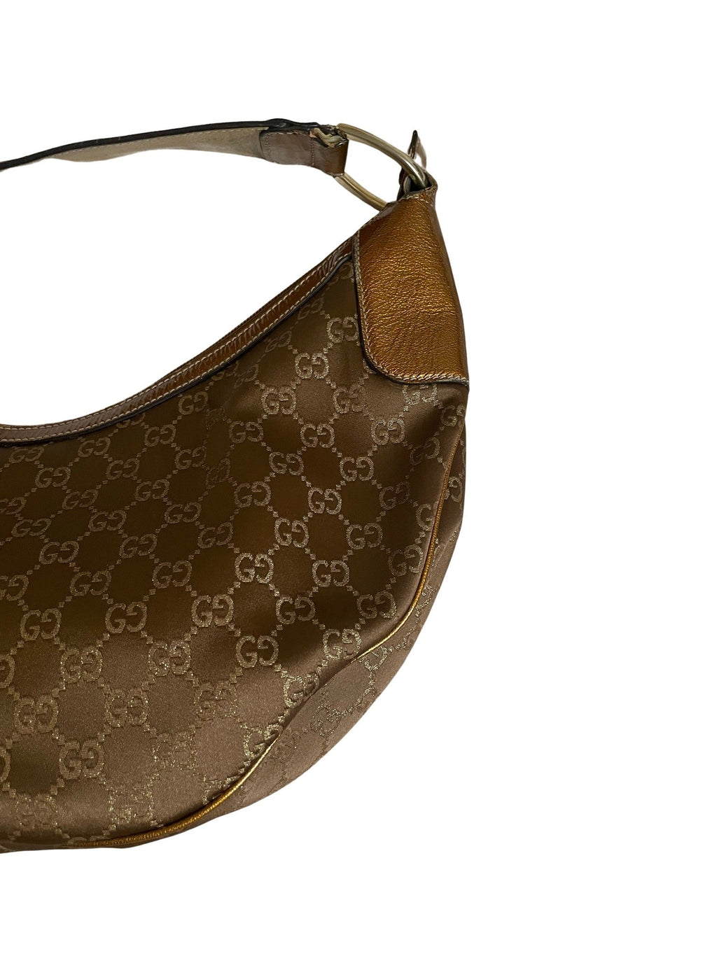 Gucci GG Dark Brown Jacquard & Patent Leather Handbag