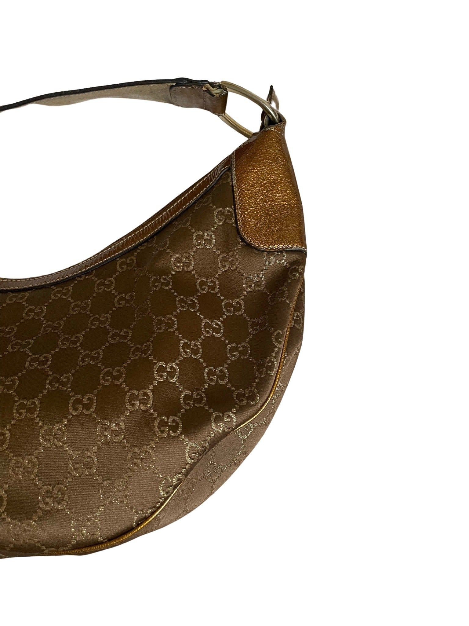 Gucci GG Dark Brown Jacquard & Patent Leather Handbag