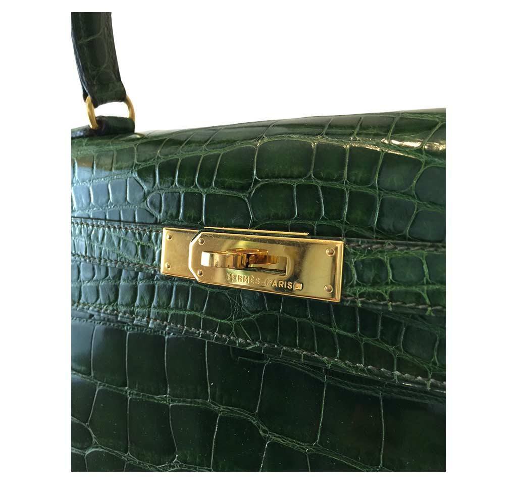 Hermès Kelly Sellier 35 Vert Emerald Bag