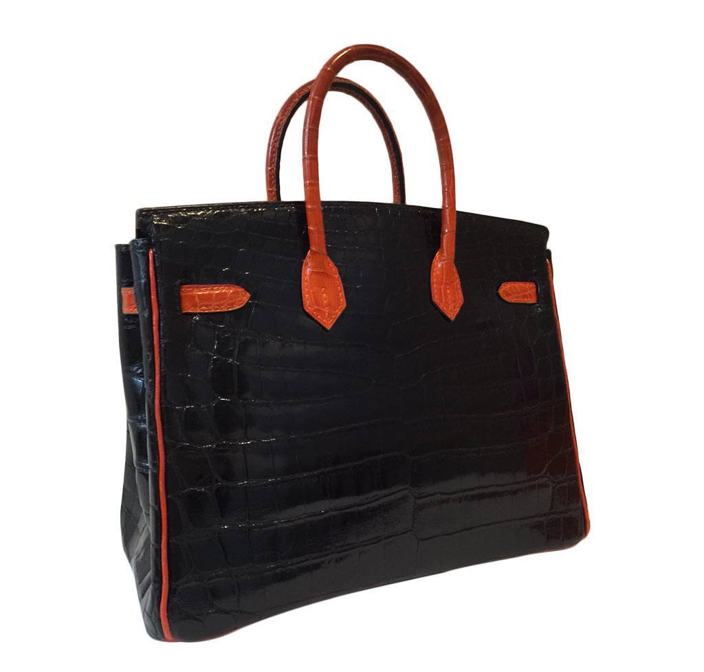 Hermès  Bi-Color Birkin Crocodile Bag 25cm