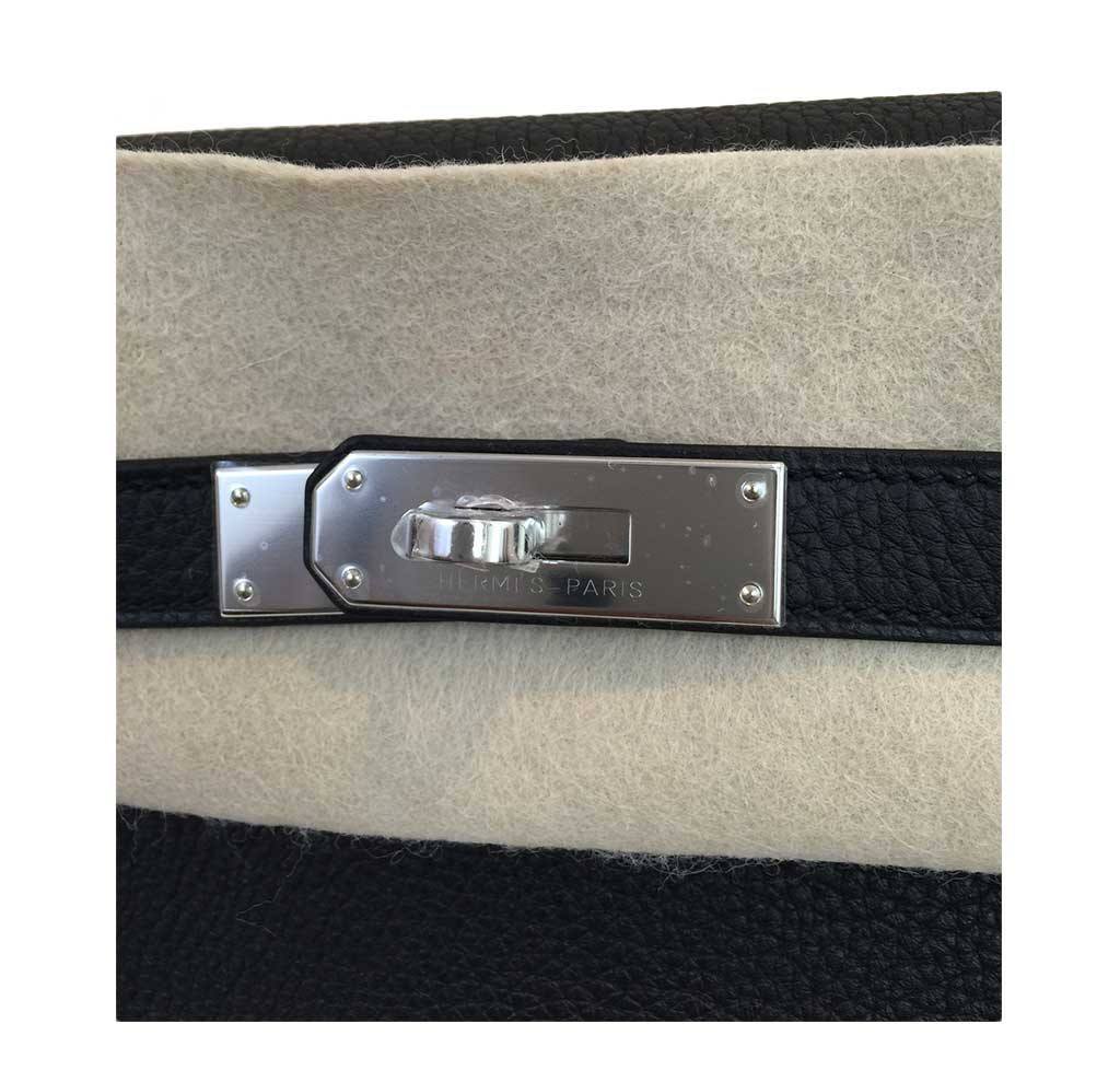 Hermès Kelly 28 Black Bag PHW