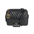 Chanel Chevron Shoulder Bag Black Lambskin