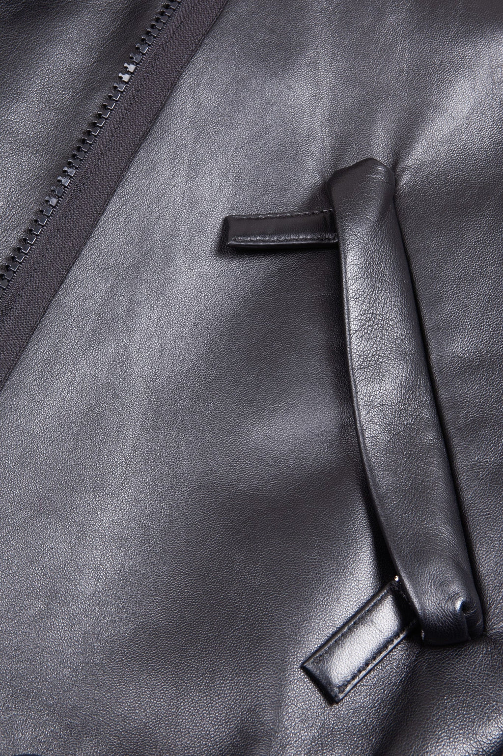 PRADA Biker Jacket Leather Black