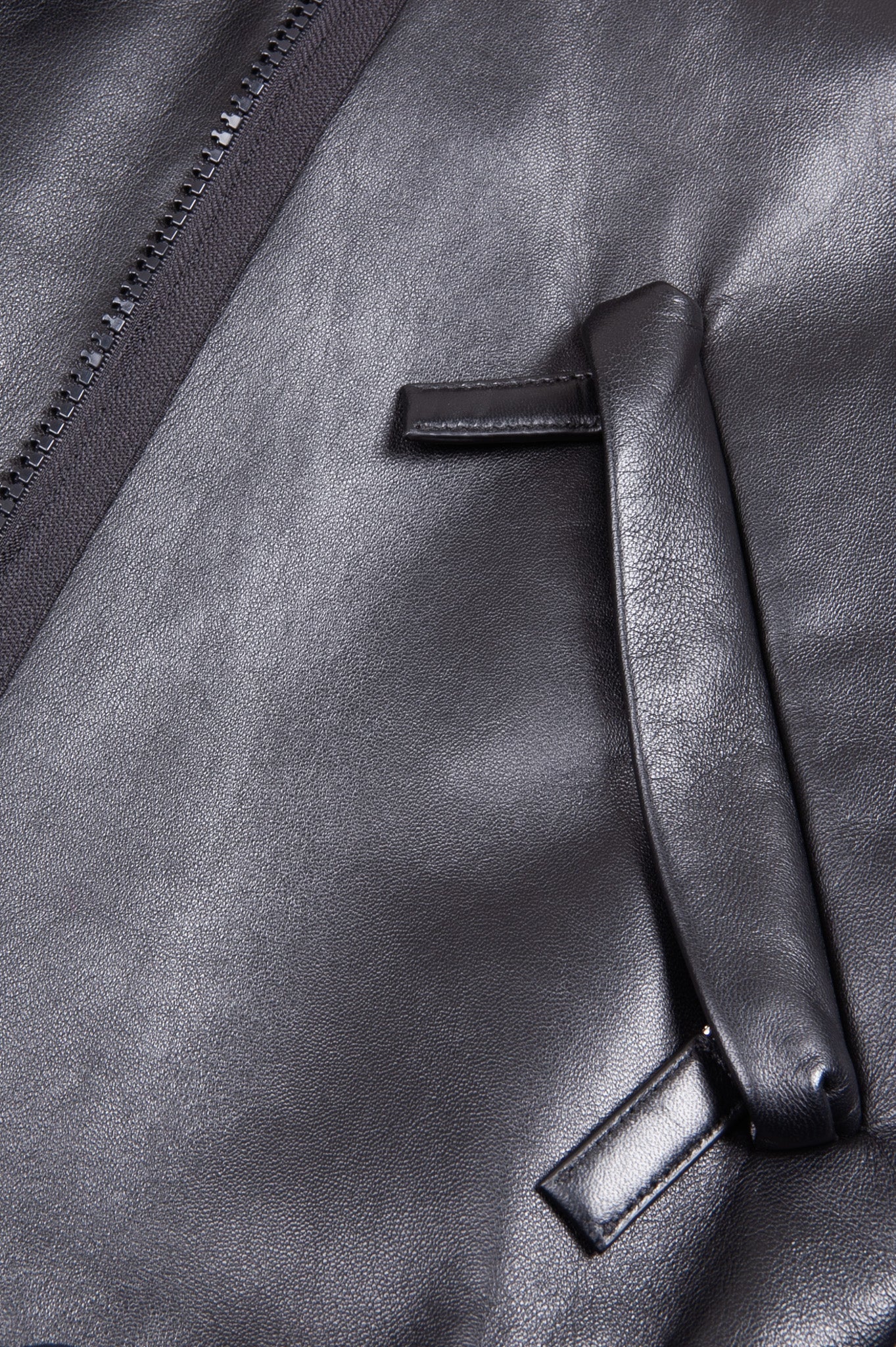 PRADA Biker Jacket Leather Black