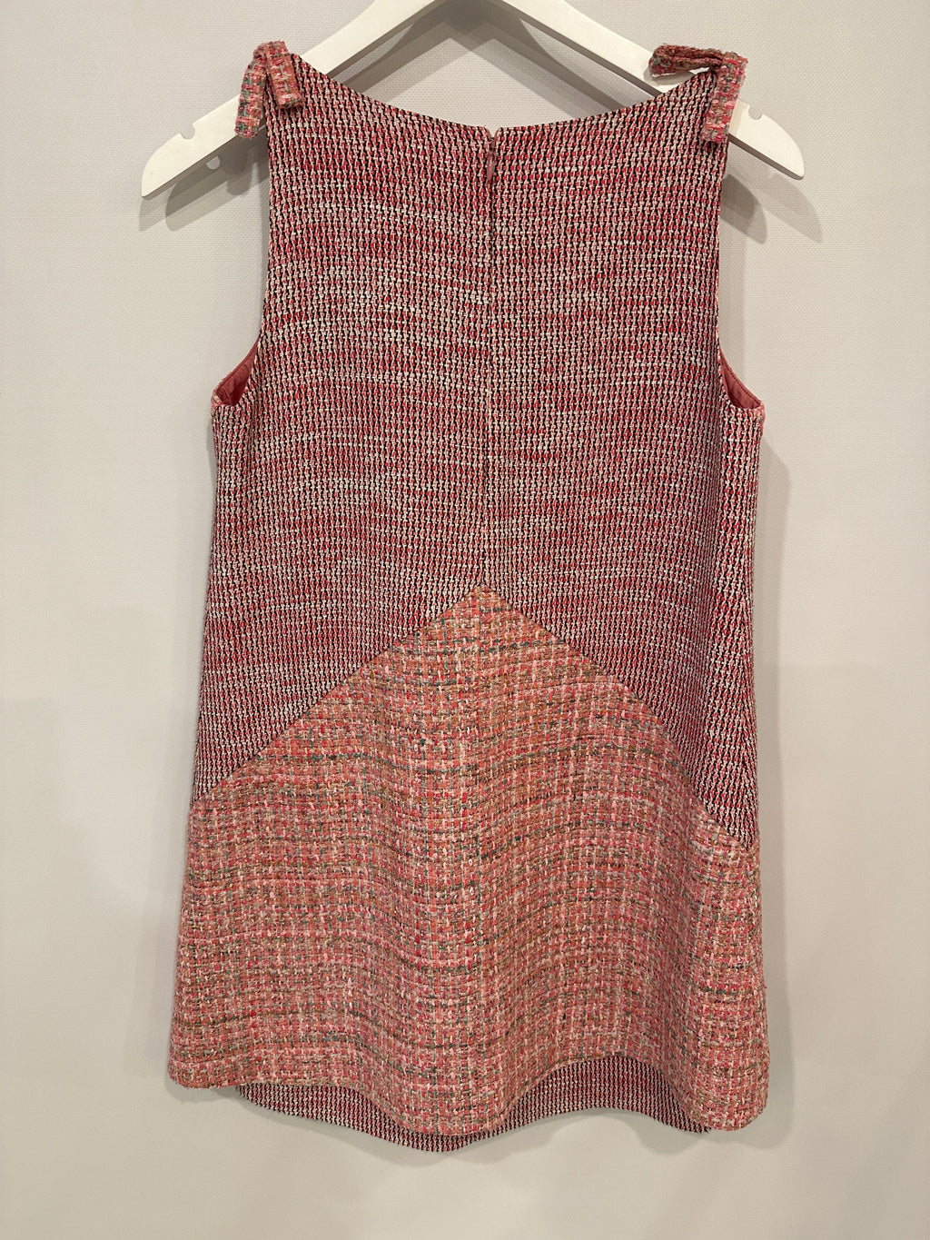 Chanel Pink Sleeveless Tweed Mini Dress with Sequin Embellishments Detail FR 38 (UK 10)