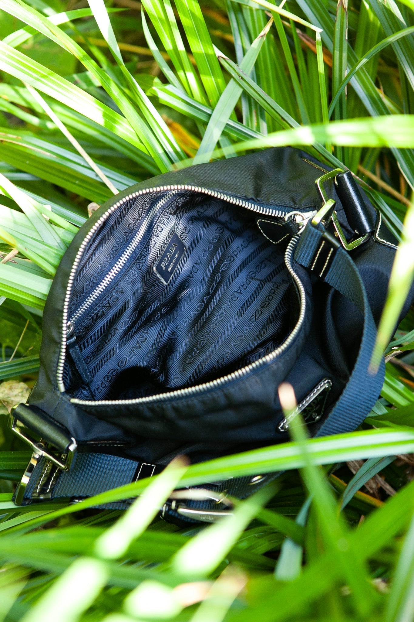 PRADA Baguette Bag Nylon Darkblue