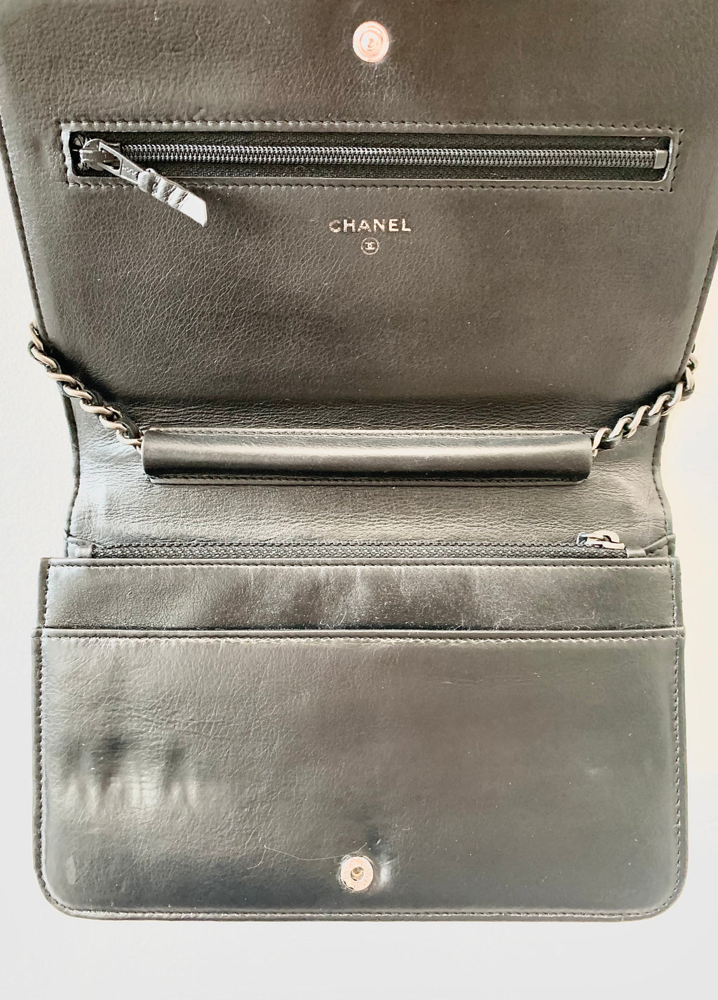 CHANEL STINGRAY BOY WALLET WITH CHAIN
