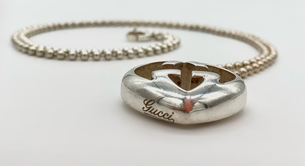 GUCCI GG "LOVE BRITT" HEART NECKLACE