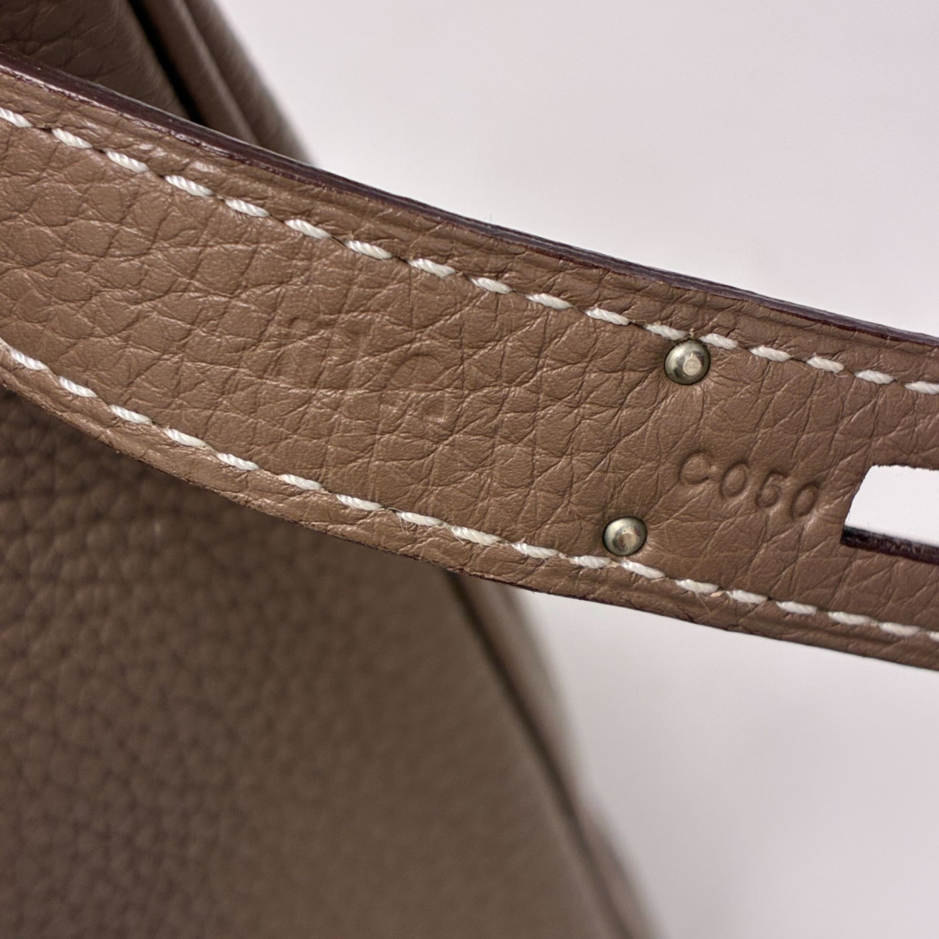 Hermes Etoupe Gray Togo Birkin 30 Handbag