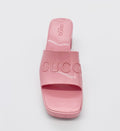 GUCCI RUBBER PLATFORM SANDALS