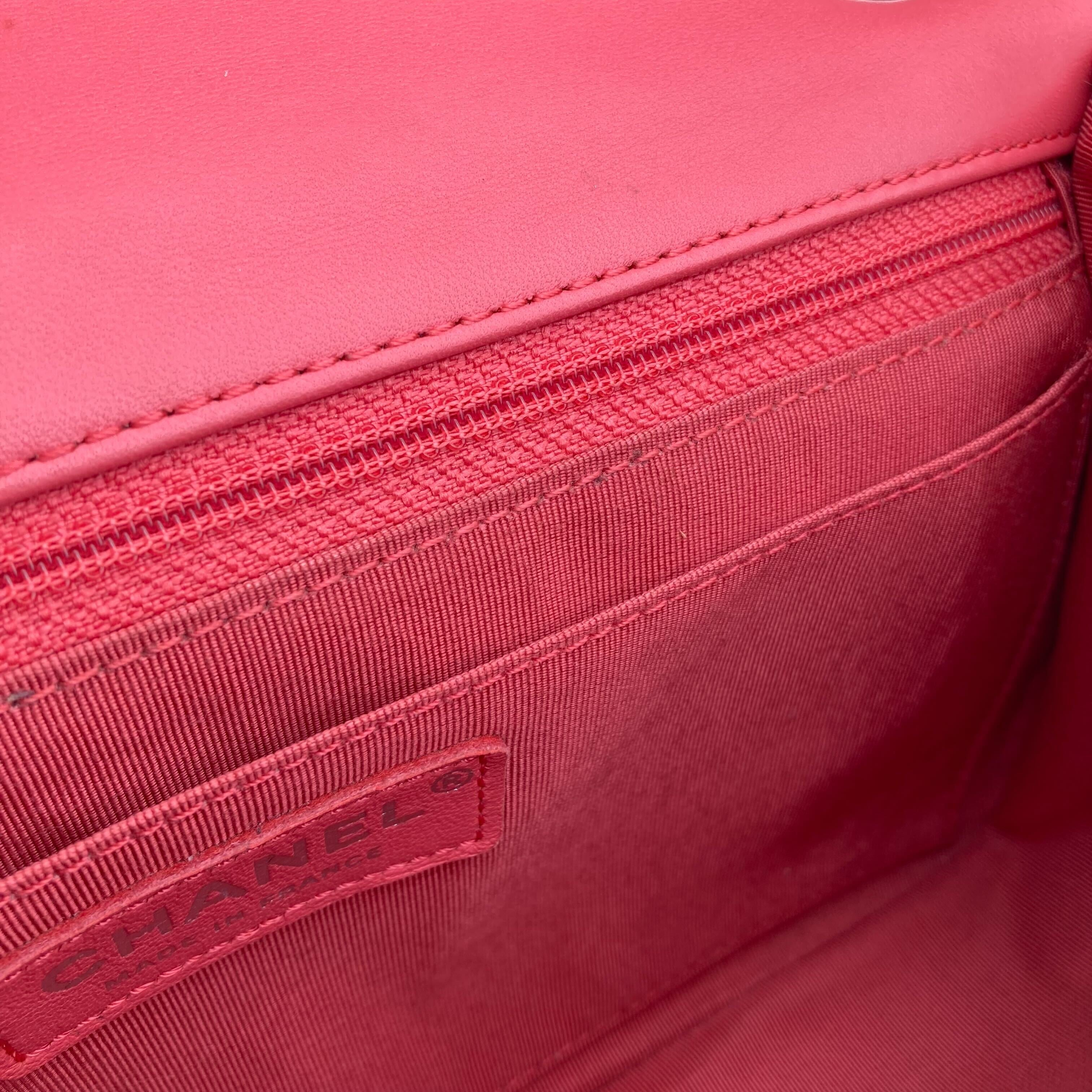 Chanel Pink Tweed Patchwork Shoulder Bag