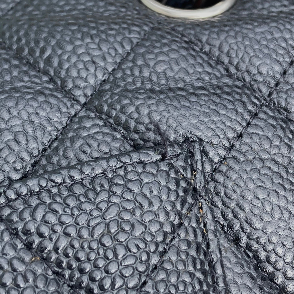 Chanel 2012-2013 Black Caviar Medium Classic Double Flap Shoulder Bag