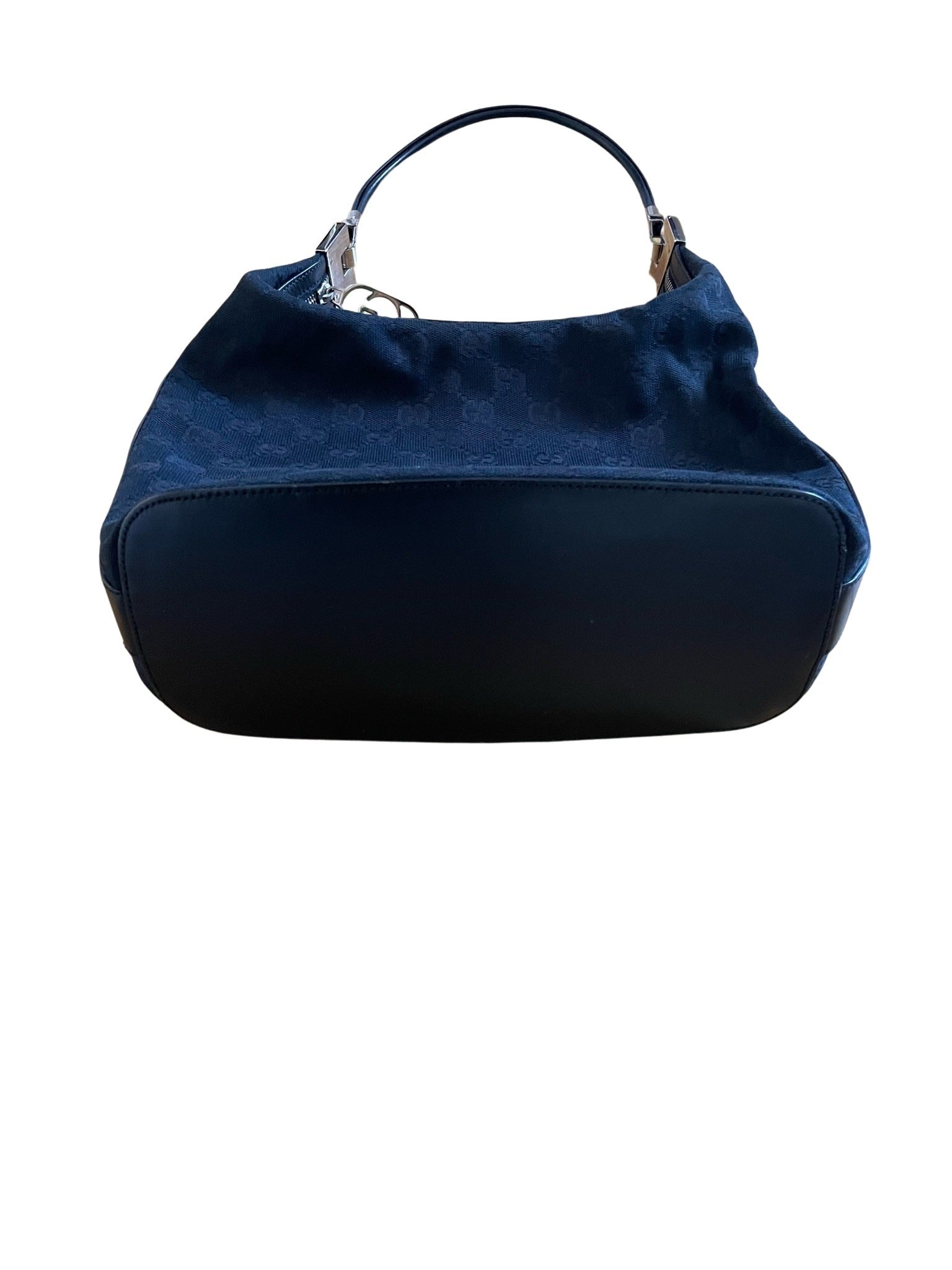 Gucci Black Jacquard Leather Shoulder Bag