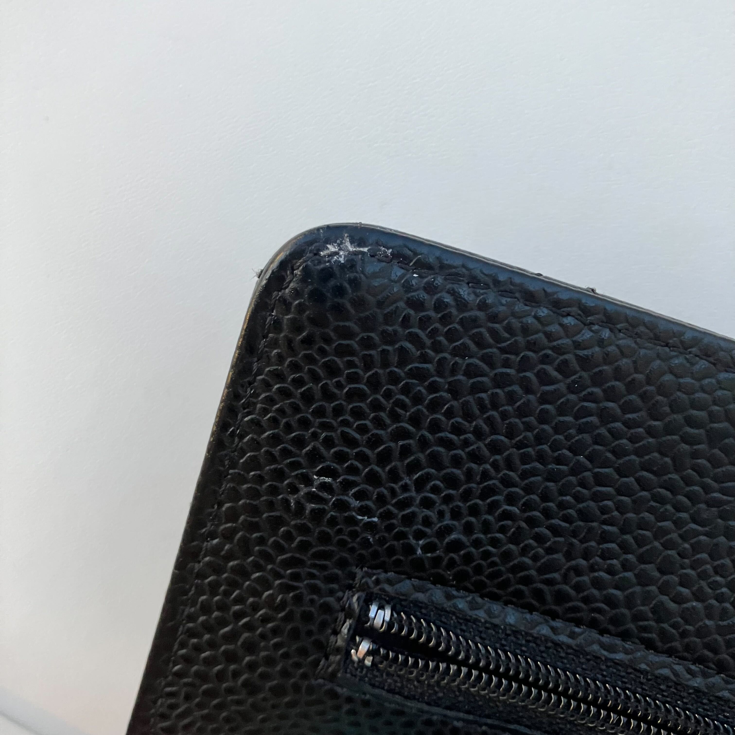 Chanel 2018 Black Caviar Skin Classic WOC Wallet on Chain Bag