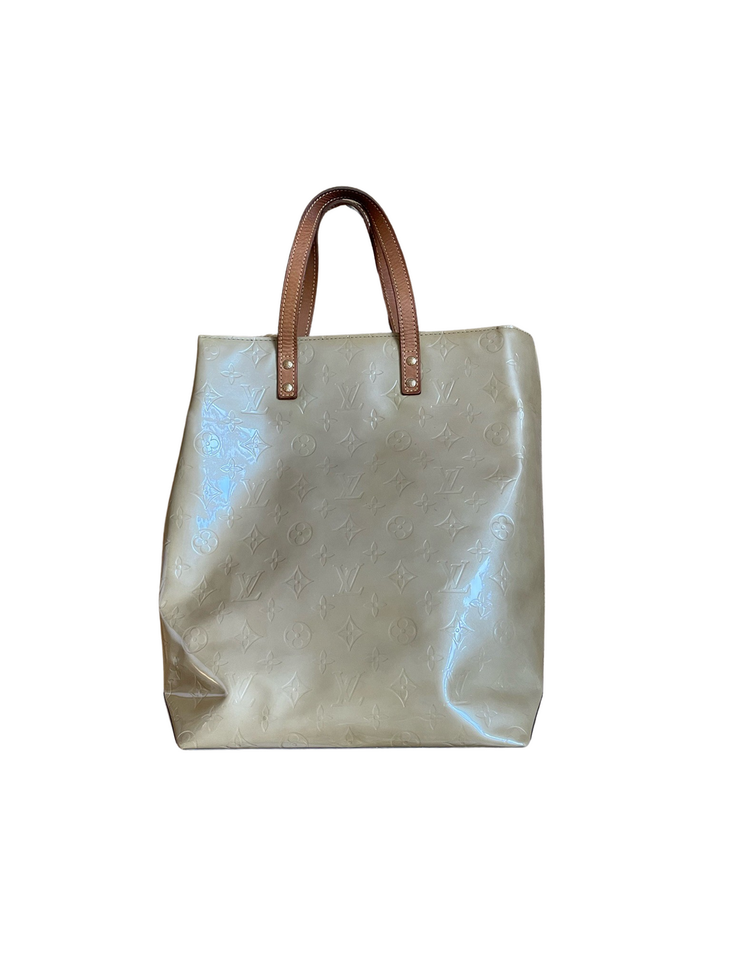 Louis Vuitton Reade MM Beige Vernis Bag