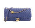 CHANEL CHEVRON MEDALLION CHARM FLAP BAG