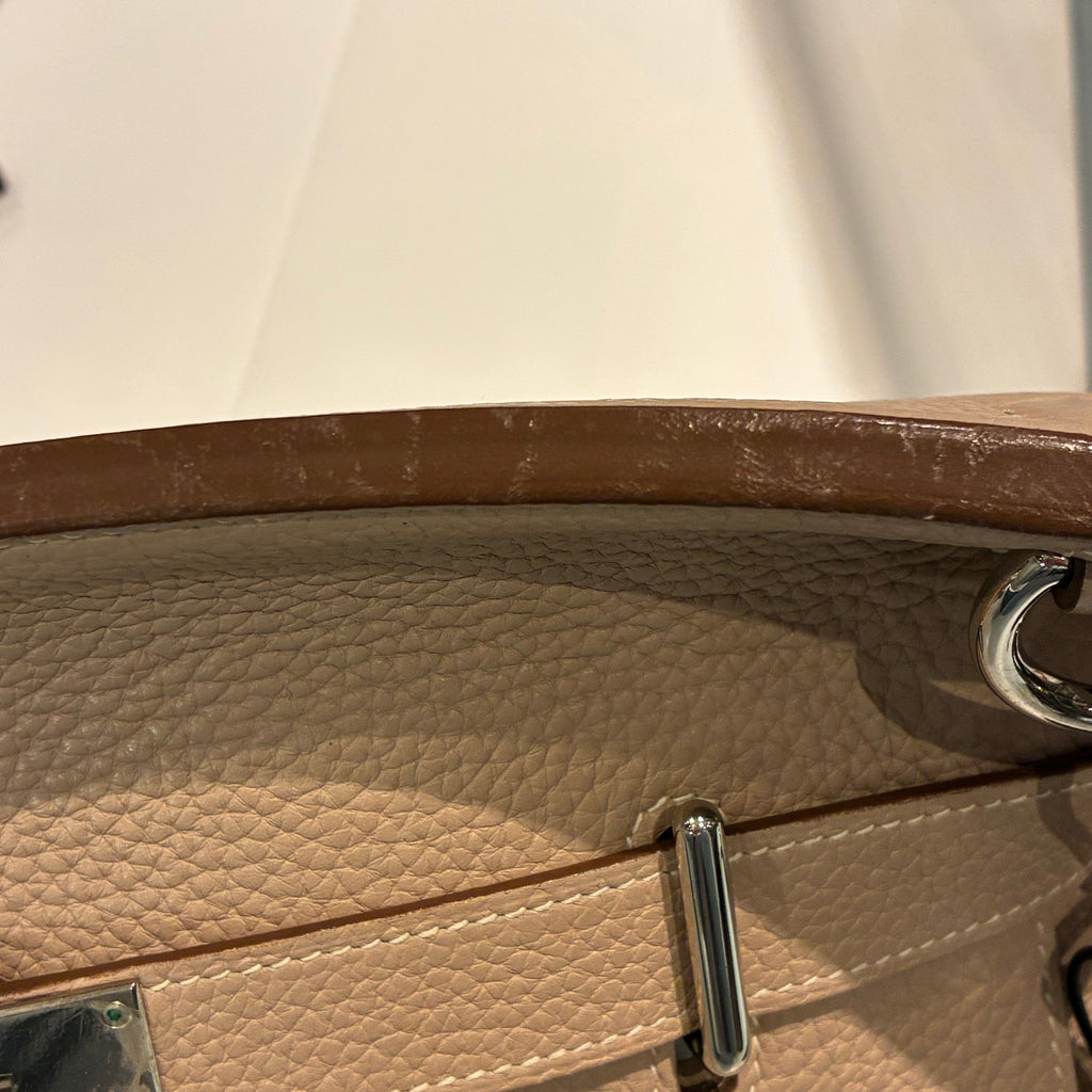 Hermes 2013 Argile Taurillon Clemence Jypsiere 34 Shoulder Bag