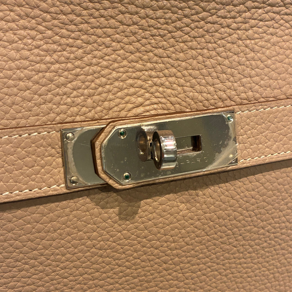 Hermes 2013 Argile Taurillon Clemence Jypsiere 34 Shoulder Bag