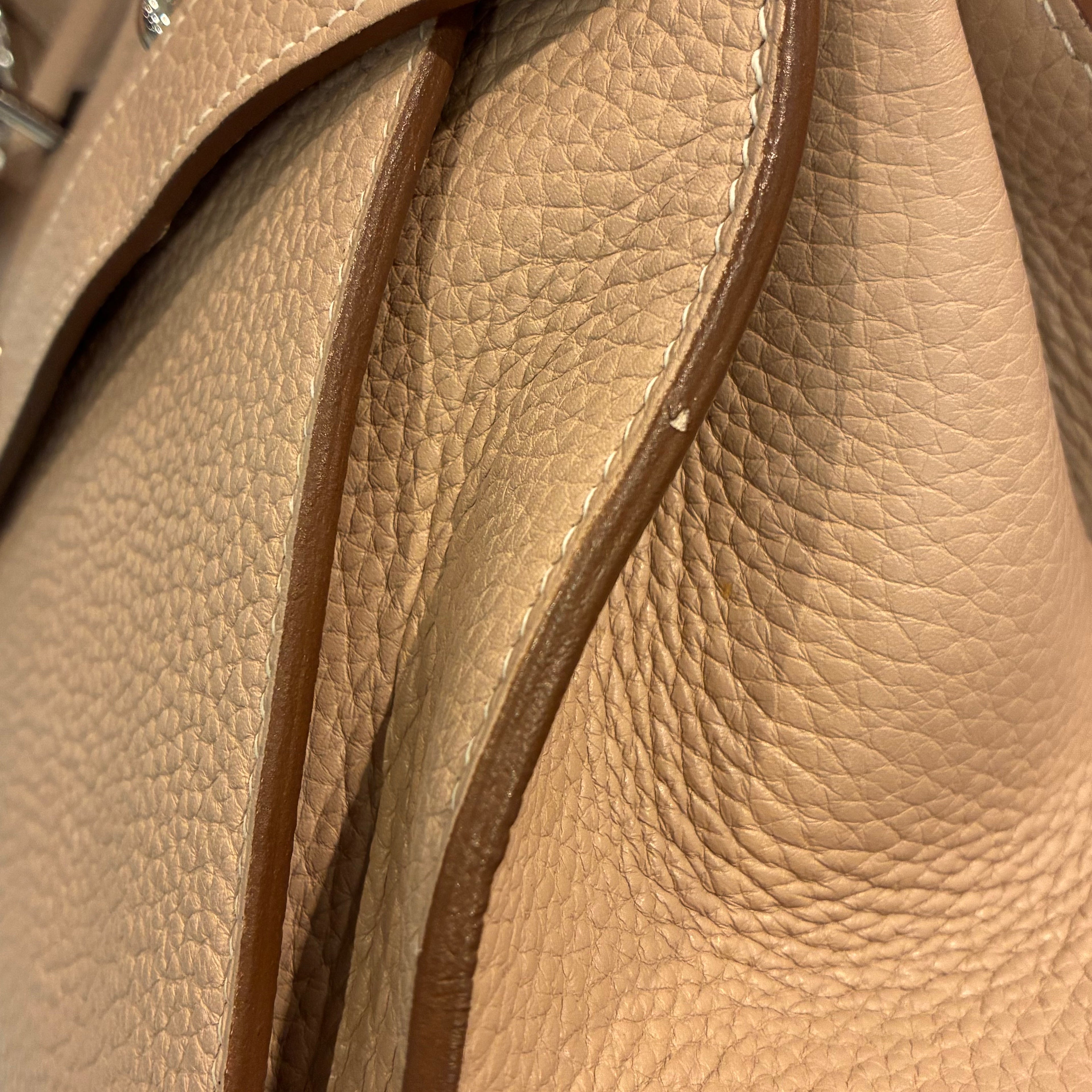 Hermes 2013 Argile Taurillon Clemence Jypsiere 34 Shoulder Bag