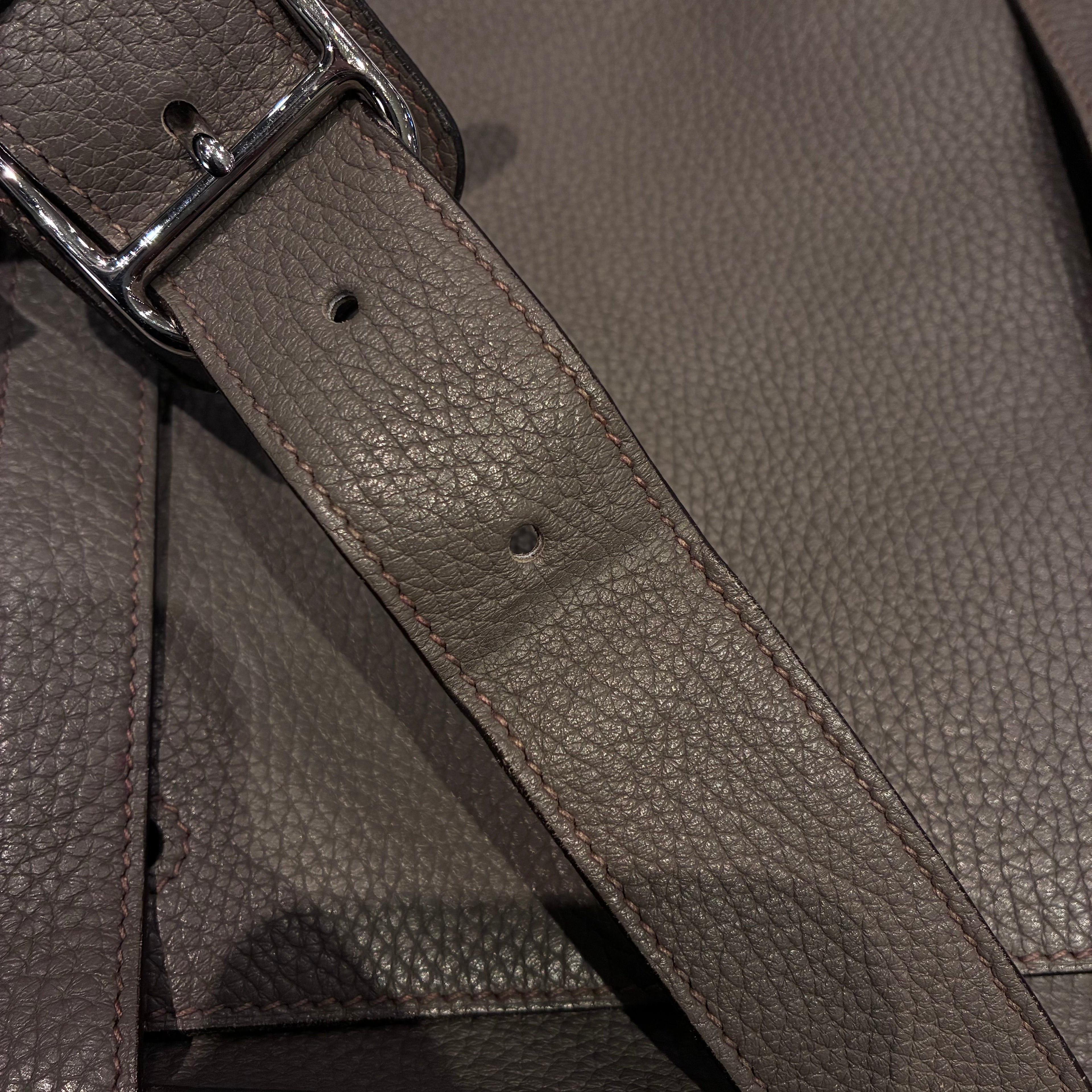 Hermes Etain Taurillon Clemence Steve Caporal 27 Shoulder Bag