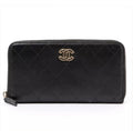 Chanel Caviar Leather Quilted Long Zippy Wallet