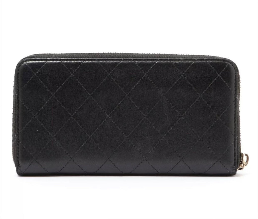 Chanel Caviar Leather Quilted Long Zippy Wallet