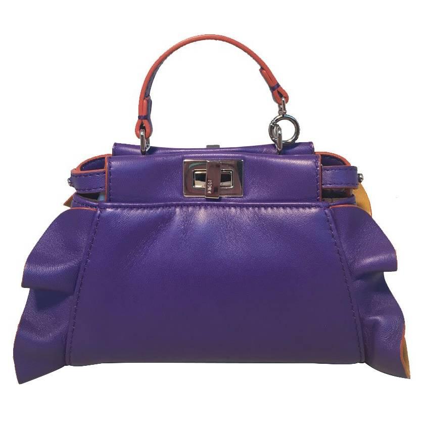 FENDI Purple Micro Mini Peekaboo Bag