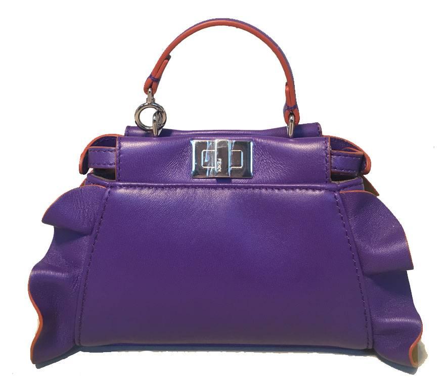 FENDI Purple Micro Mini Peekaboo Bag