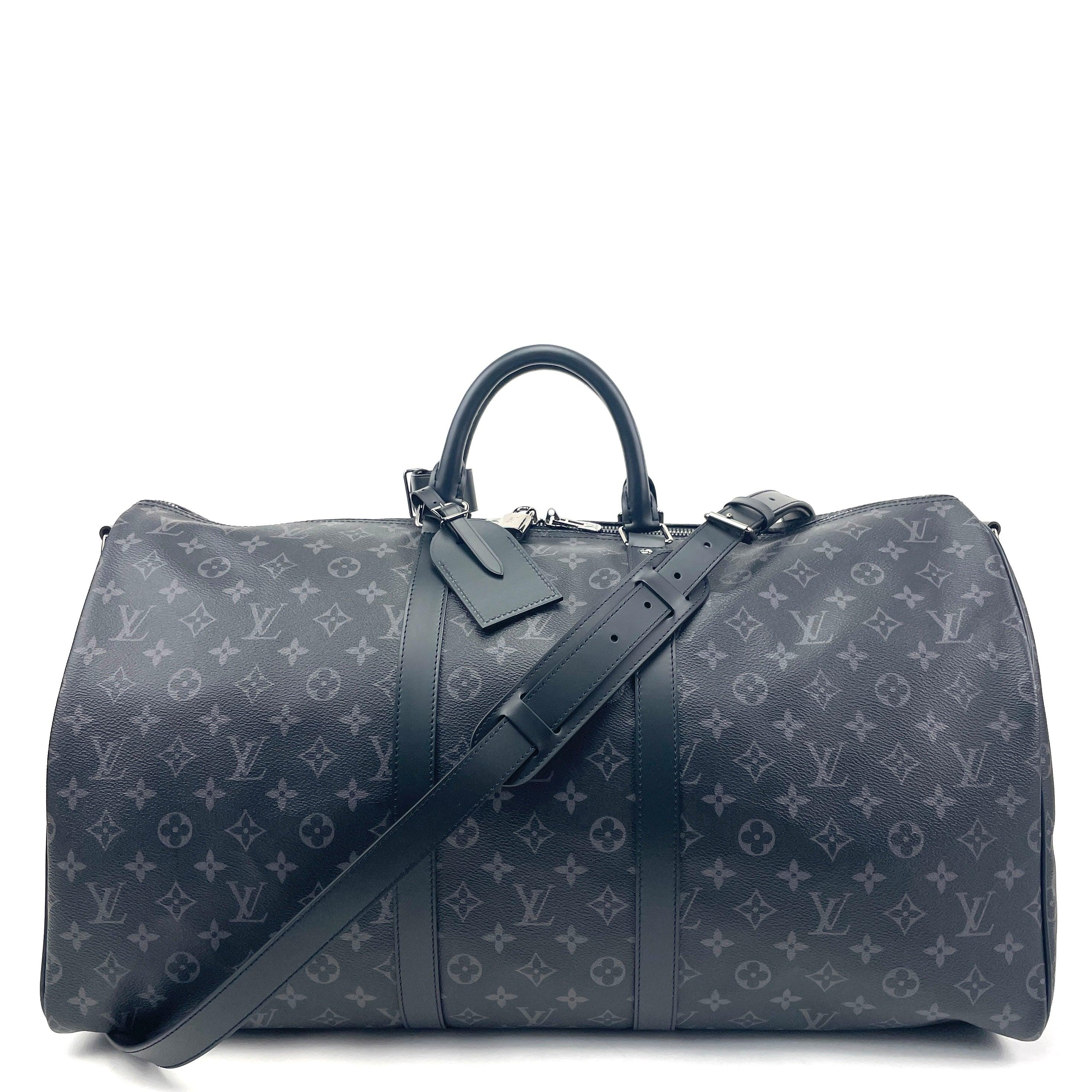 LOUIS VUITTON Monogram Eclipse Keepall Bandouliere 55