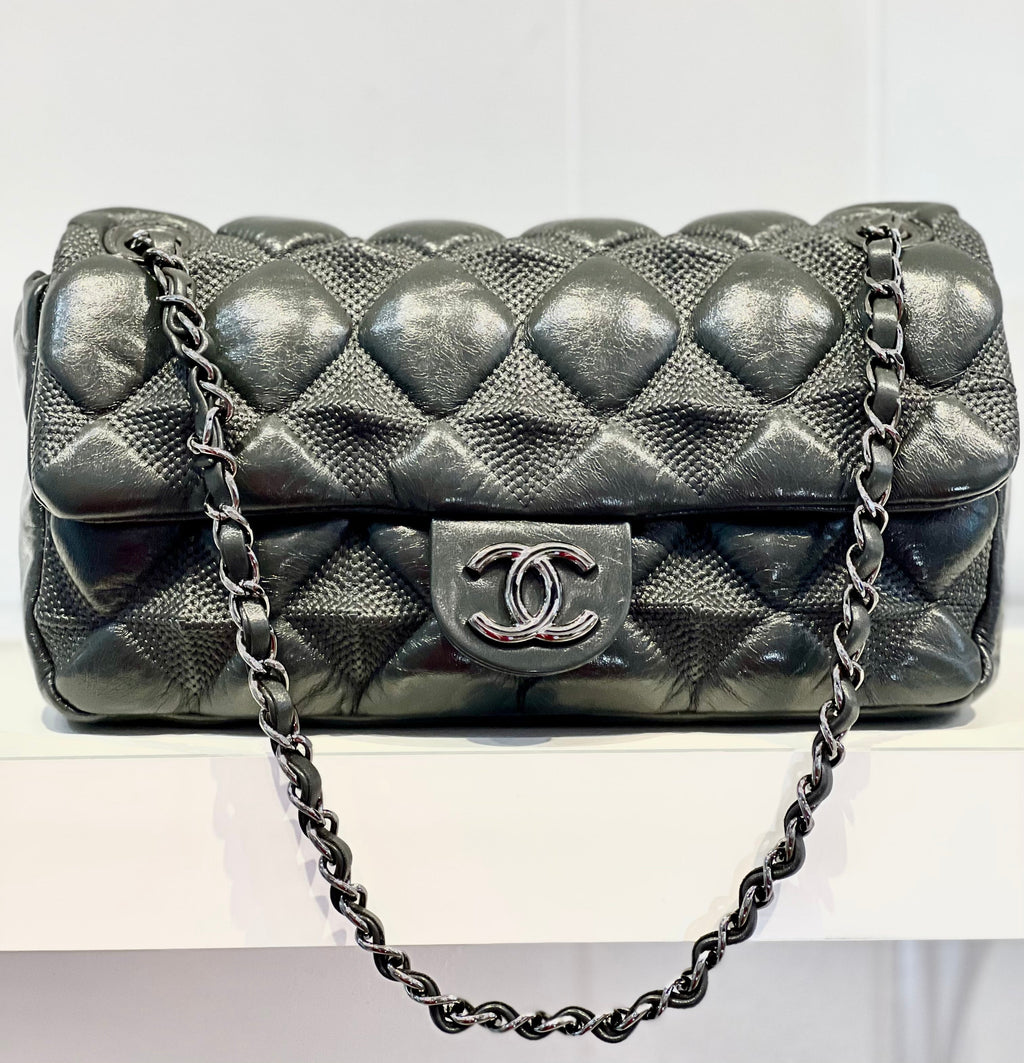 CHANEL Bubble Flap Lambskin Bag