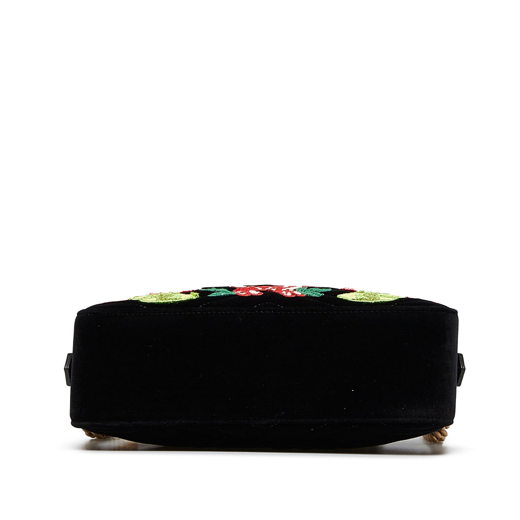 GUCCI GG Marmont Velvet Crossbody Crossbody Bag
