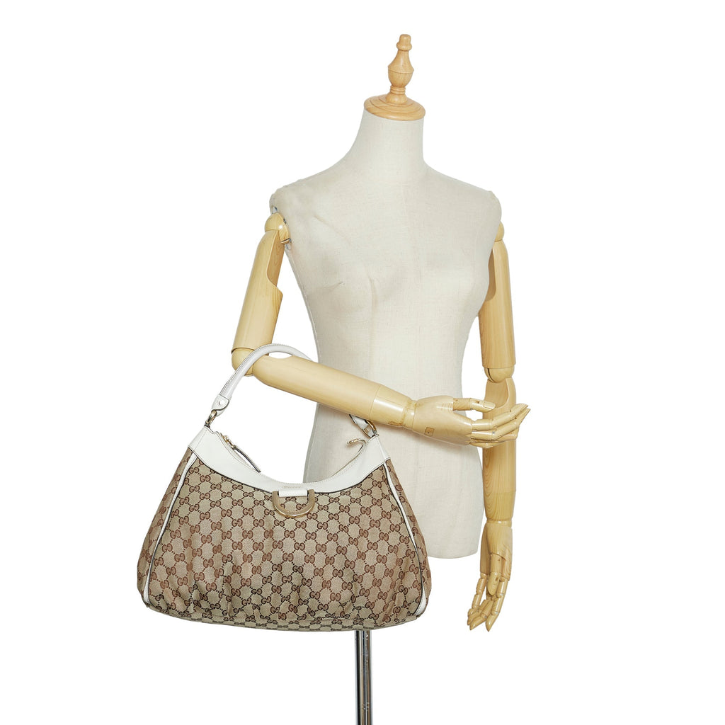 GUCCI GG Canvas Abbey D-Ring Hobo Hobo Bag