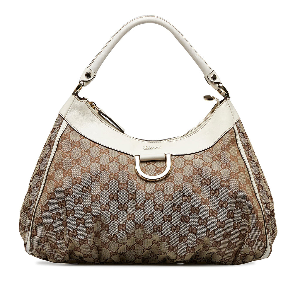 GUCCI GG Canvas Abbey D-Ring Hobo Hobo Bag